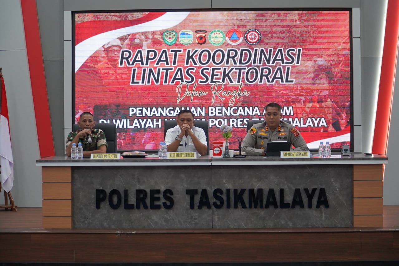Antisipasi Bencana Alam, Polres Tasikmalaya Gelar Rakor Lintas Sektoral