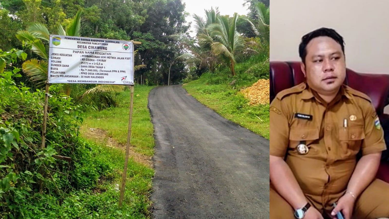 Pemdes Cikawung Kecamatan Panca Tengah Bangun Jalan Dorong Ekonomi Desa