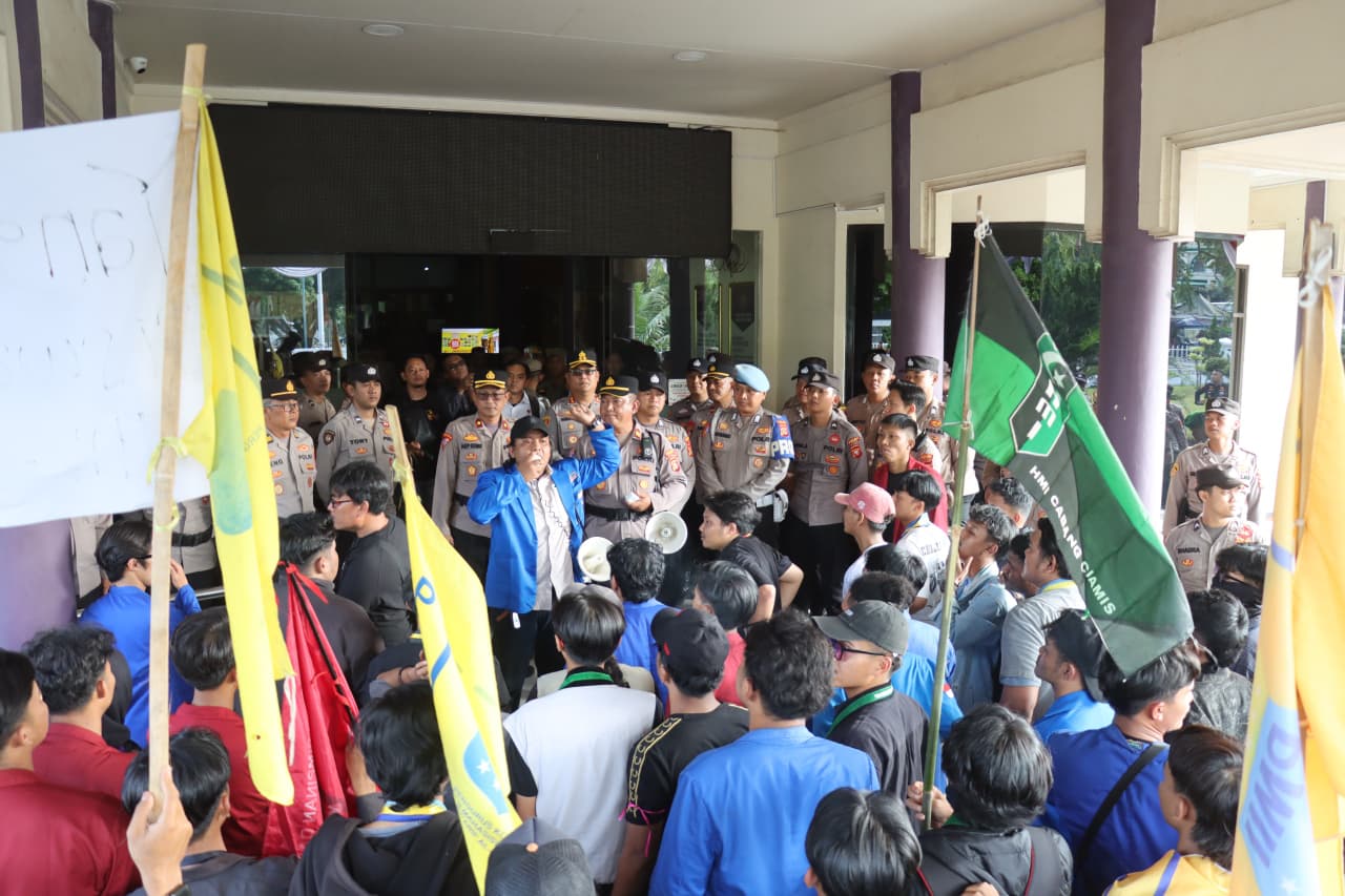 Polres Ciamis Kawal Aksi Unjuk Rasa Cipayung Plus, Wujud Komitmen Polri Menjaga Keamanan dan Demokrasi