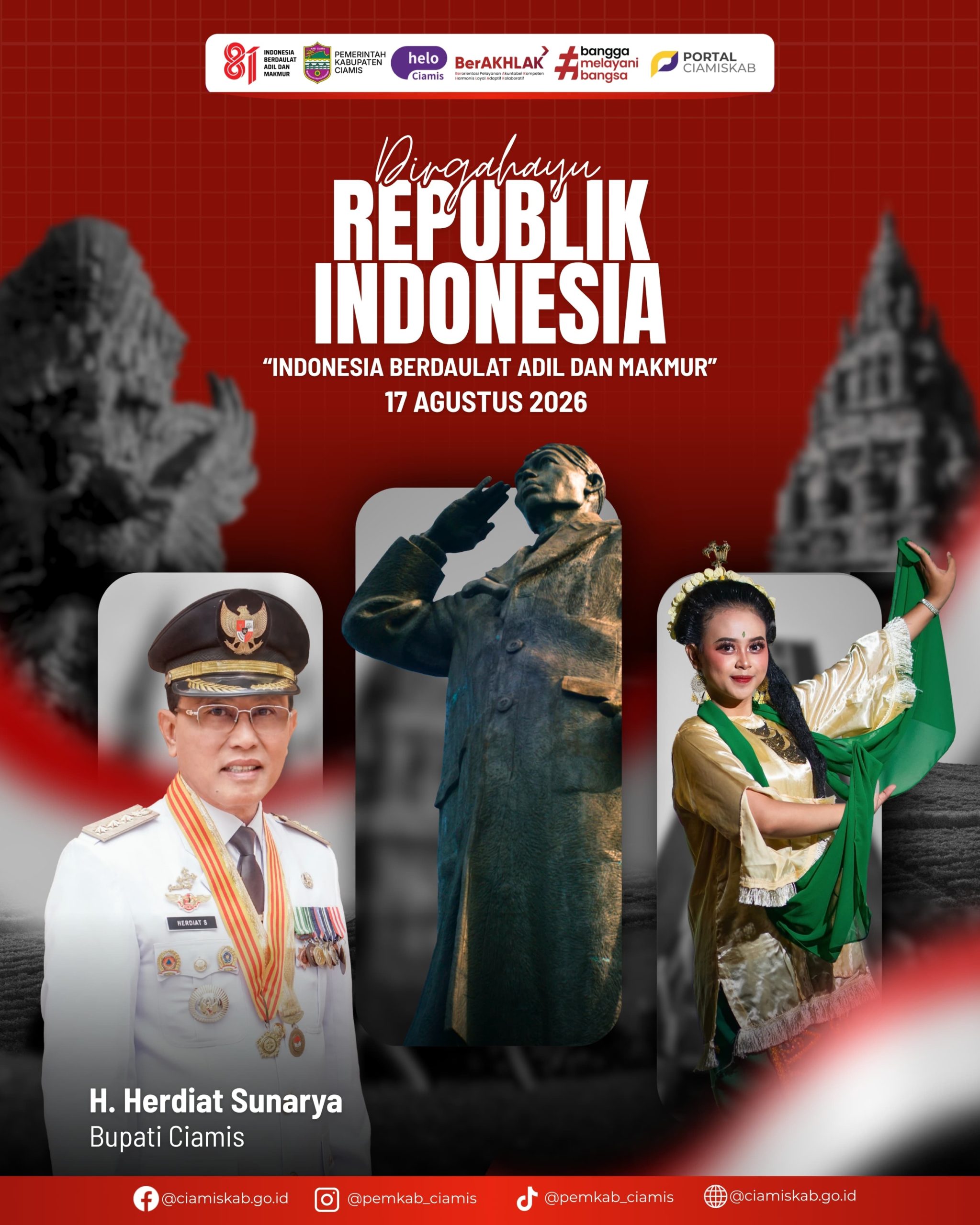 Semangat Kemerdekaan ke-81 RI: Pemkab Ciamis Usung Tema “Indonesia Berdaulat, Adil dan Makmur”