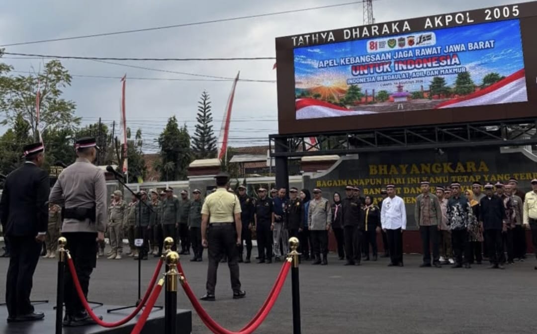 Polres Ciamis Gelar Apel Gabungan Satukan Berbagai Elemen, Deklarasikan Jaga Rawat Jawa Barat 2026