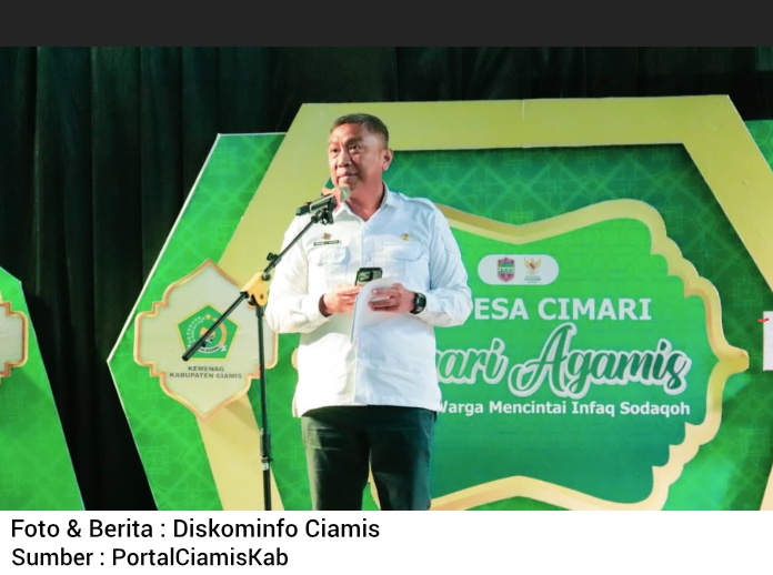 Sekda Ciamis Resmikan Lounching Program Kampung Zakat di Desa Cimari, Kecamatan Cikoneng