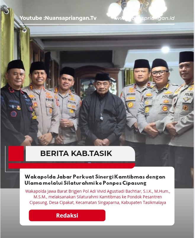 Wakapolda Jabar Perkuat Sinergi Kamtibmas dengan Ulama melalui Silaturahmi ke Ponpes Cipasung