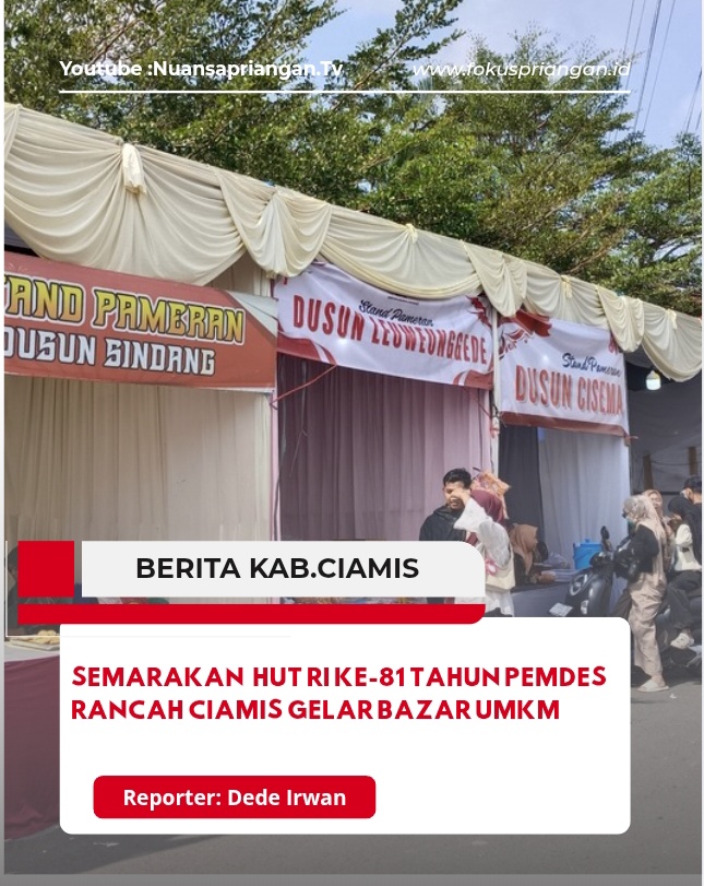 Semarakan HUT RI Ke-81 Tahun Pemdes Rancah Ciamis Gelar Bazar UMKM