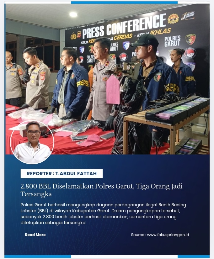 2.800 BBL Diselamatkan Polres Garut, Tiga Orang Jadi Tersangka