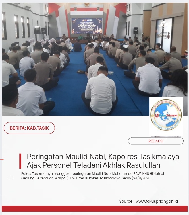 Peringatan Maulid Nabi, Kapolres Tasikmalaya Ajak Personel Teladani Akhlak Rasulullah