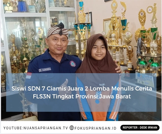 Siswi SDN 7 Ciamis Juara 2 Lomba Menulis Cerita FLS3N Tingkat Provinsi Jawa Barat
