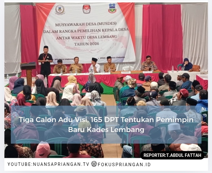 Tiga Calon Adu Visi, 165 DPT Tentukan Pemimpin Baru Kades Lembang