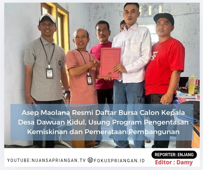 Asep Maolana Resmi Daftar Bursa Calon Kepala Desa Dawuan Kidul, Usung Program Pengentasan Kemiskinan dan Pemerataan Pembangunan