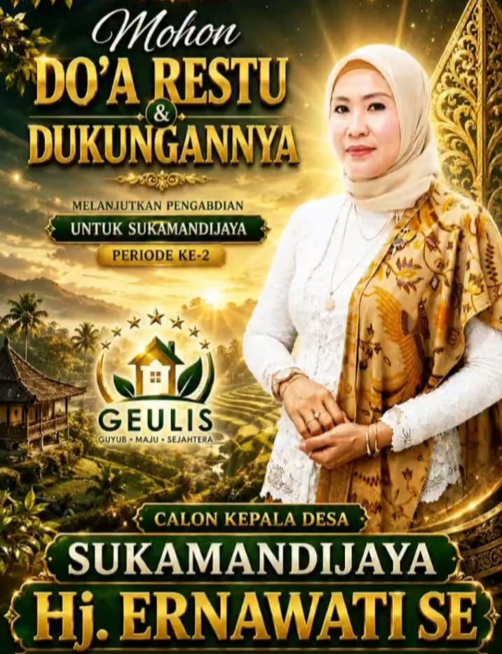 Hj.Ernawati,SE Cakades (Incumbent) Sukamandi Jaya Siap Maju Maju Kembali Mencalonkan