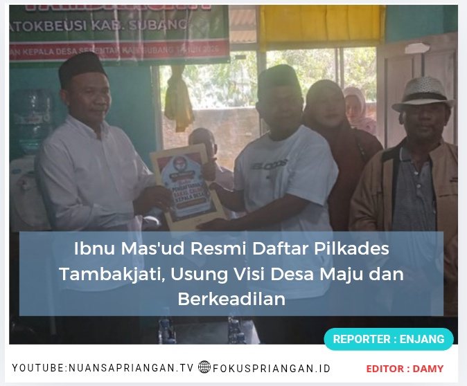 Ibnu Mas’ud Resmi Daftar Pilkades Tambakjati, Usung Visi Desa Maju dan Berkeadilan