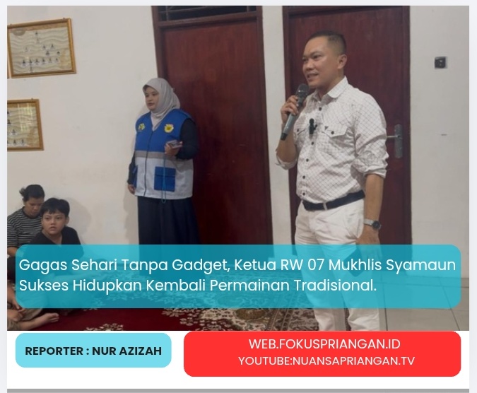 Gagas Sehari Tanpa Gadget, Ketua RW 07 Mukhlis Syamaun Sukses Hidupkan Kembali Permainan Tradisional
