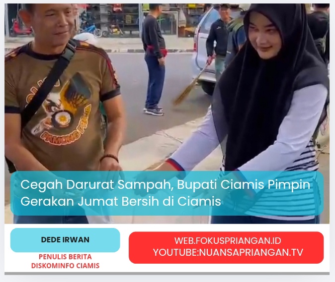 Cegah Darurat Sampah, Bupati Ciamis Pimpin Gerakan Jumat Bersih di Ciamis