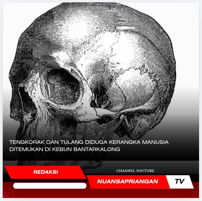 Tengkorak dan Tulang Diduga Kerangka Manusia Ditemukan di Kebun Bantarkalong