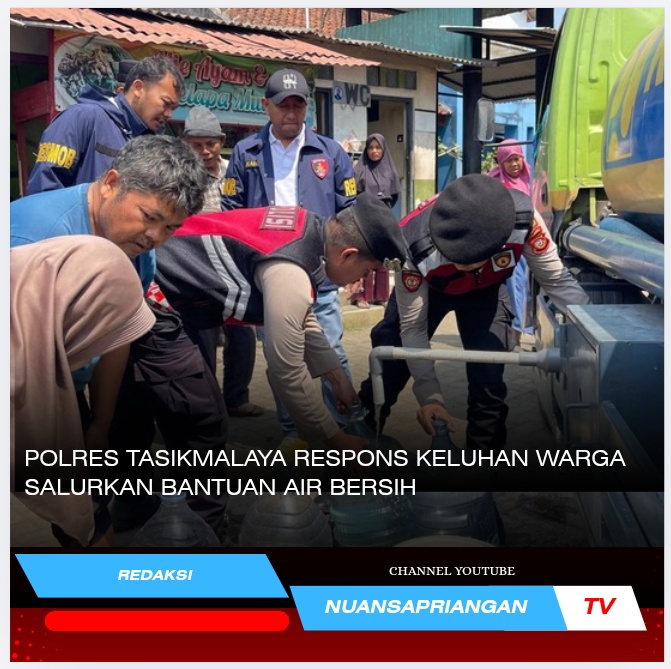 Polres Tasikmalaya Respons Keluhan Warga, Salurkan Bantuan Air Bersih