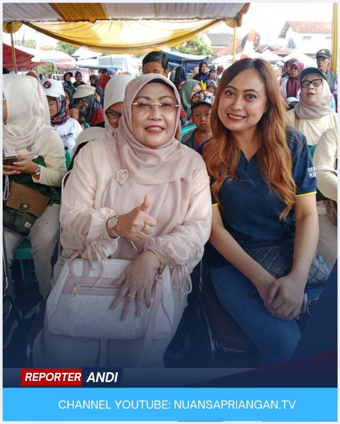 Anggota DPRD Hj Ai Ellah Rohilah Hadiri Jalan Sehat Cibeureum